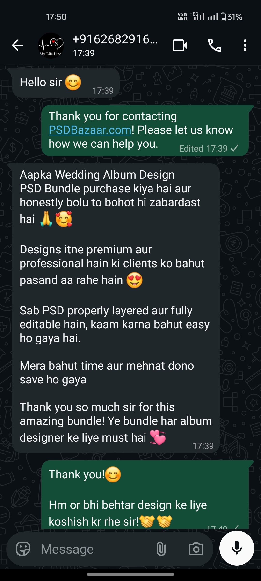 WhatsApp Customer Review Chat 2