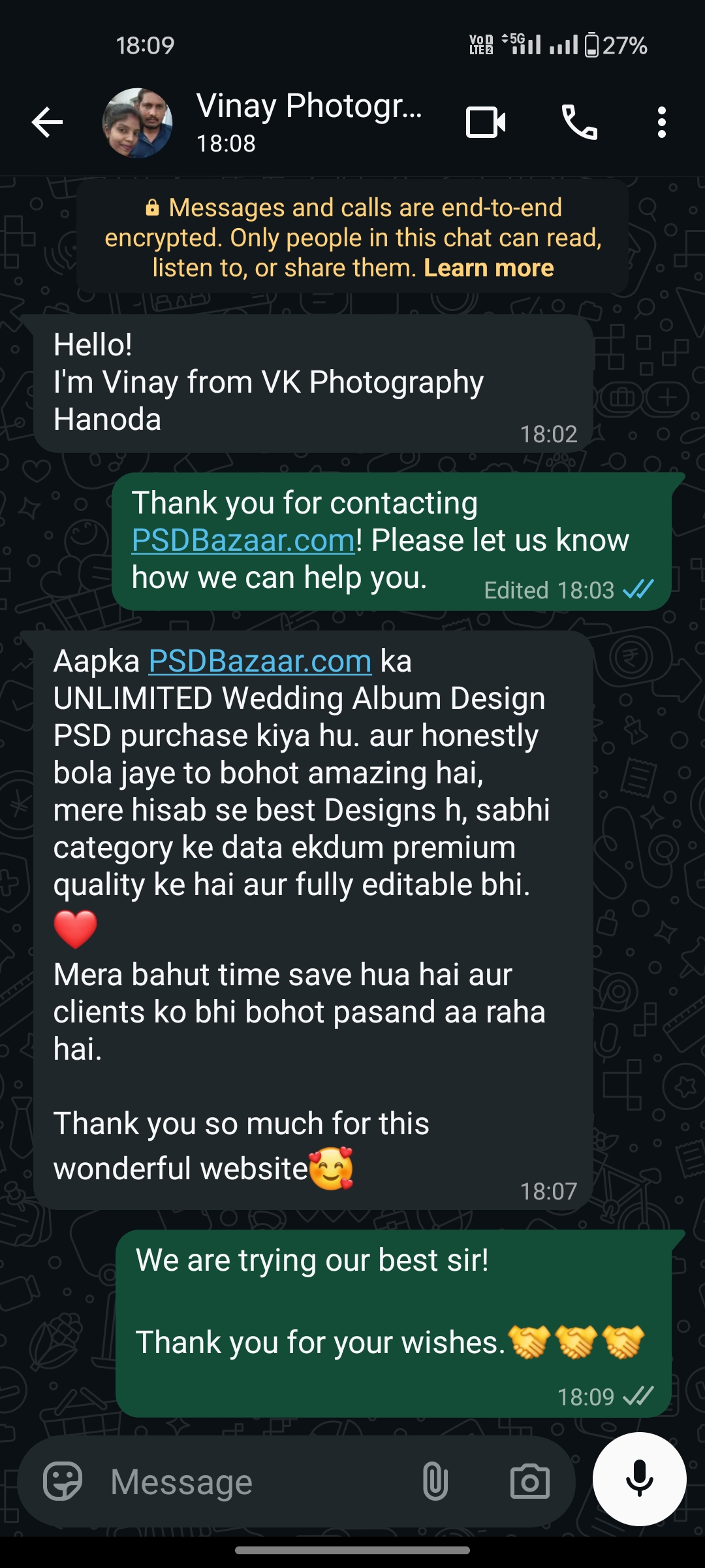 WhatsApp Customer Review Chat 3