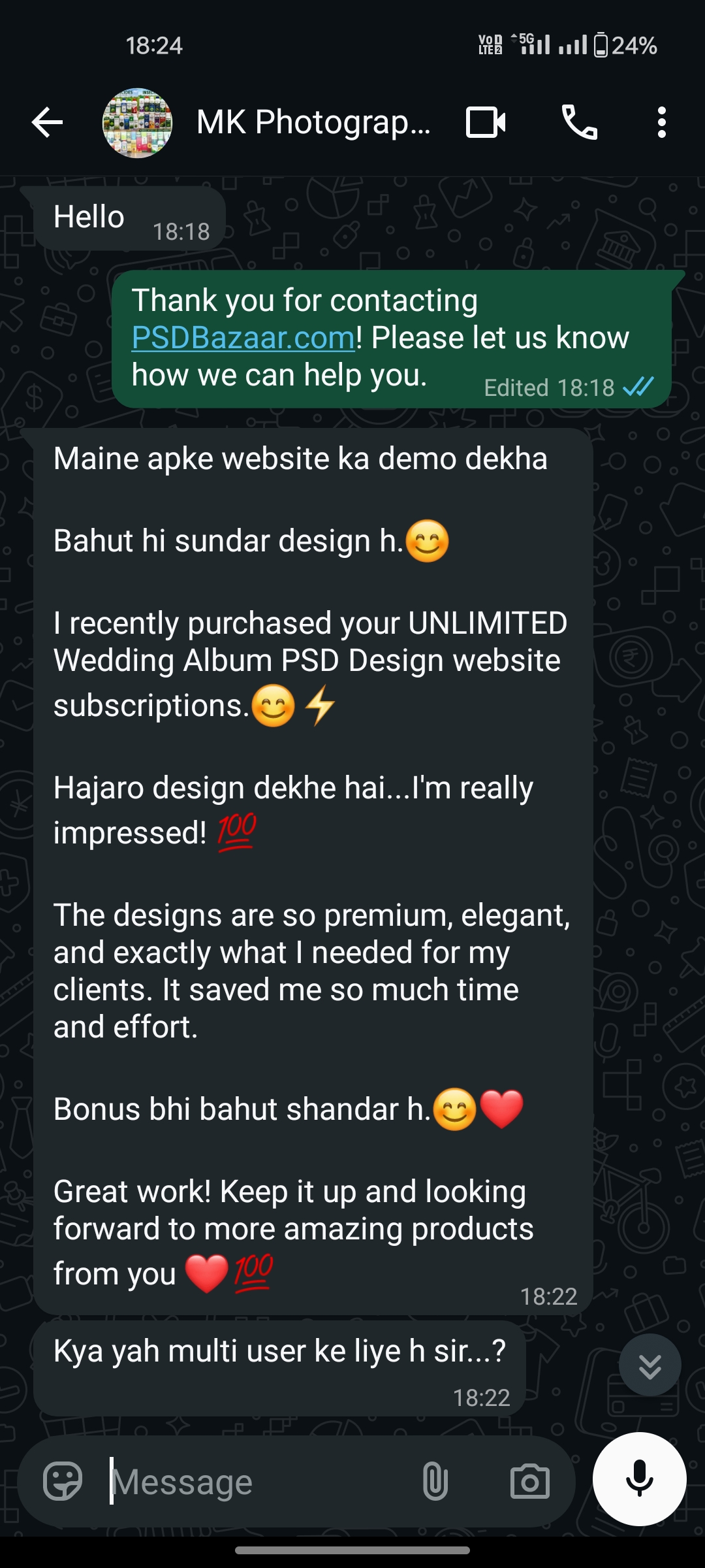 WhatsApp Customer Review Chat 4