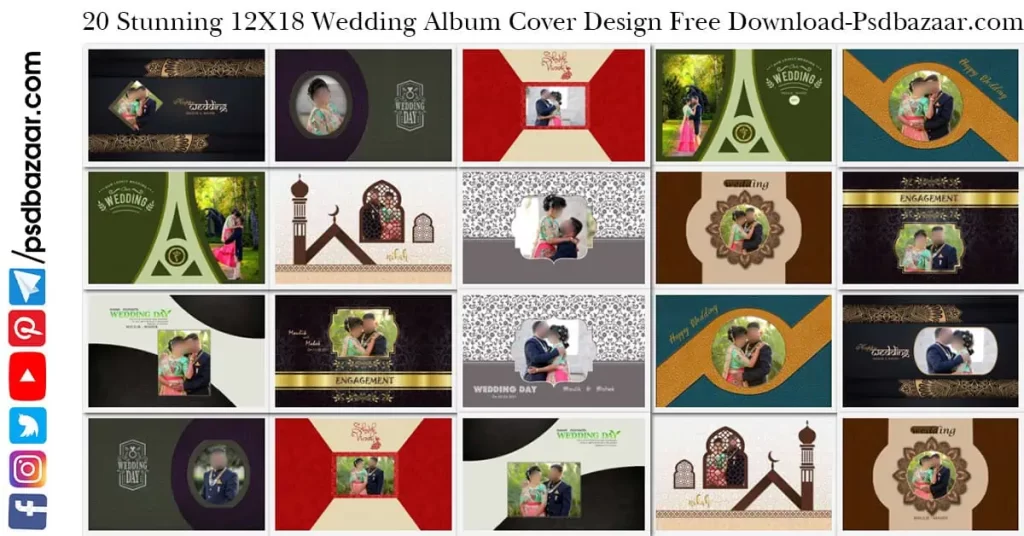 12X18 Wedding Album Cover Design