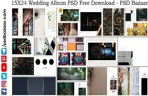 15X24 Wedding Album PSD Free Download