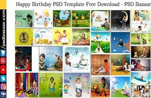 Happy Birthday PSD Template Free Download