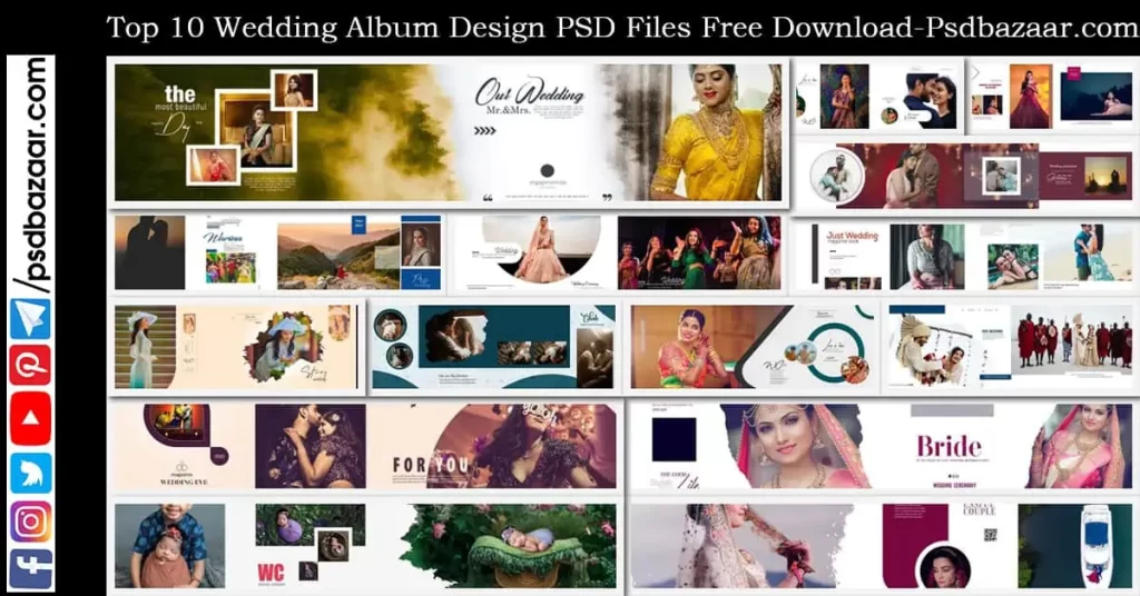 Top 10 Wedding Album Design PSD Files Free Download