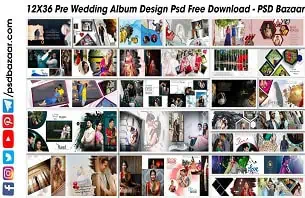 Pre Wedding Album Design PSD Free Download