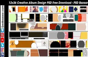 12x36 Creative Album Design PSD Free Download